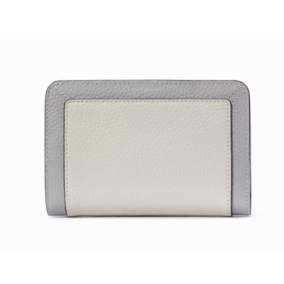 New Kate Spade Lena Colorblock Medium Compact Bifold Wallet Mountain Grey Multi - Picture 3 of 3